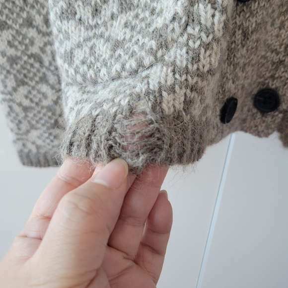 ☀️Banana Republic Wool Blend Pattern Double Breasted Cardigan - Picture 7 of 12